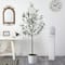 6ft. Olive Artificial Tree in White Tin Planter